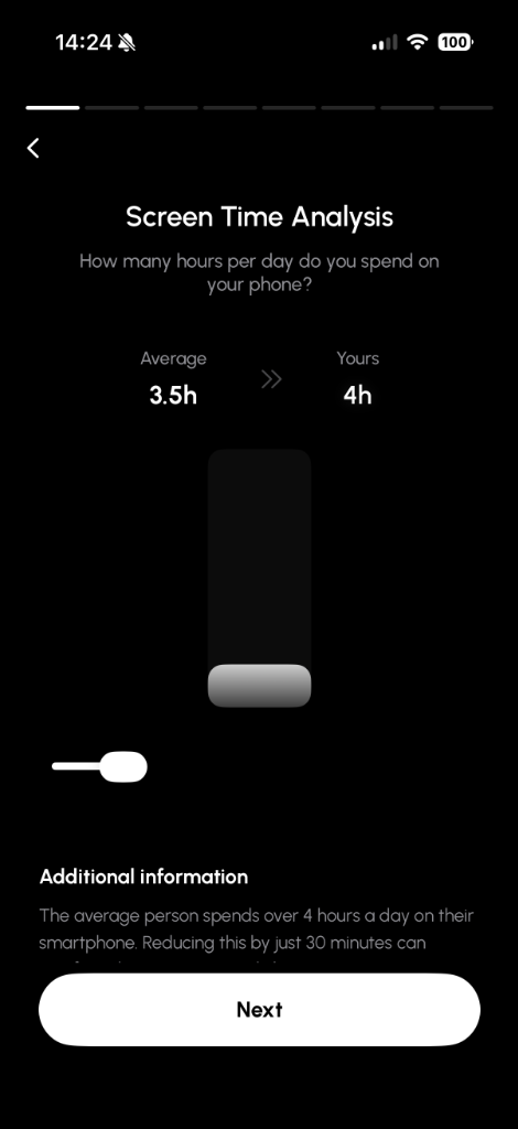 Screen Time Analysis Onboarding Step